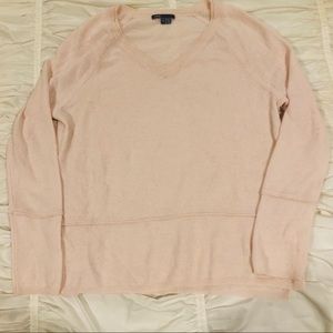 VINCE baby pink v neck sweater